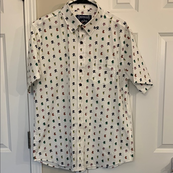 Section 119 ‘Grateful Dead’ White Casual Button Down Shirt - Picture 2 of 5